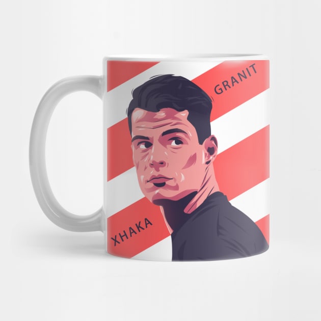 Granit Xhaka In Vector Art by Hanafi